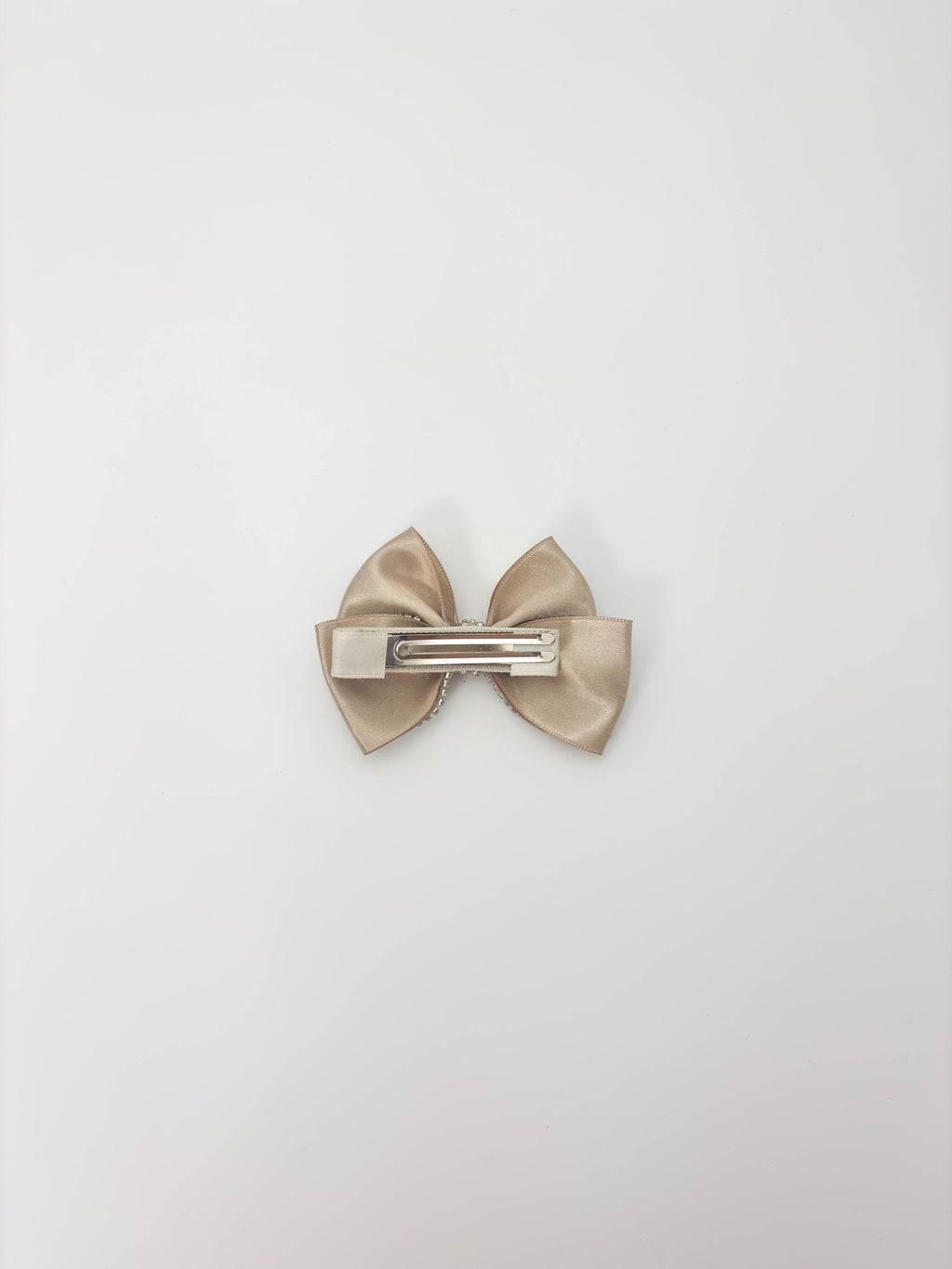 Champagne Bling Bow Hair Clip