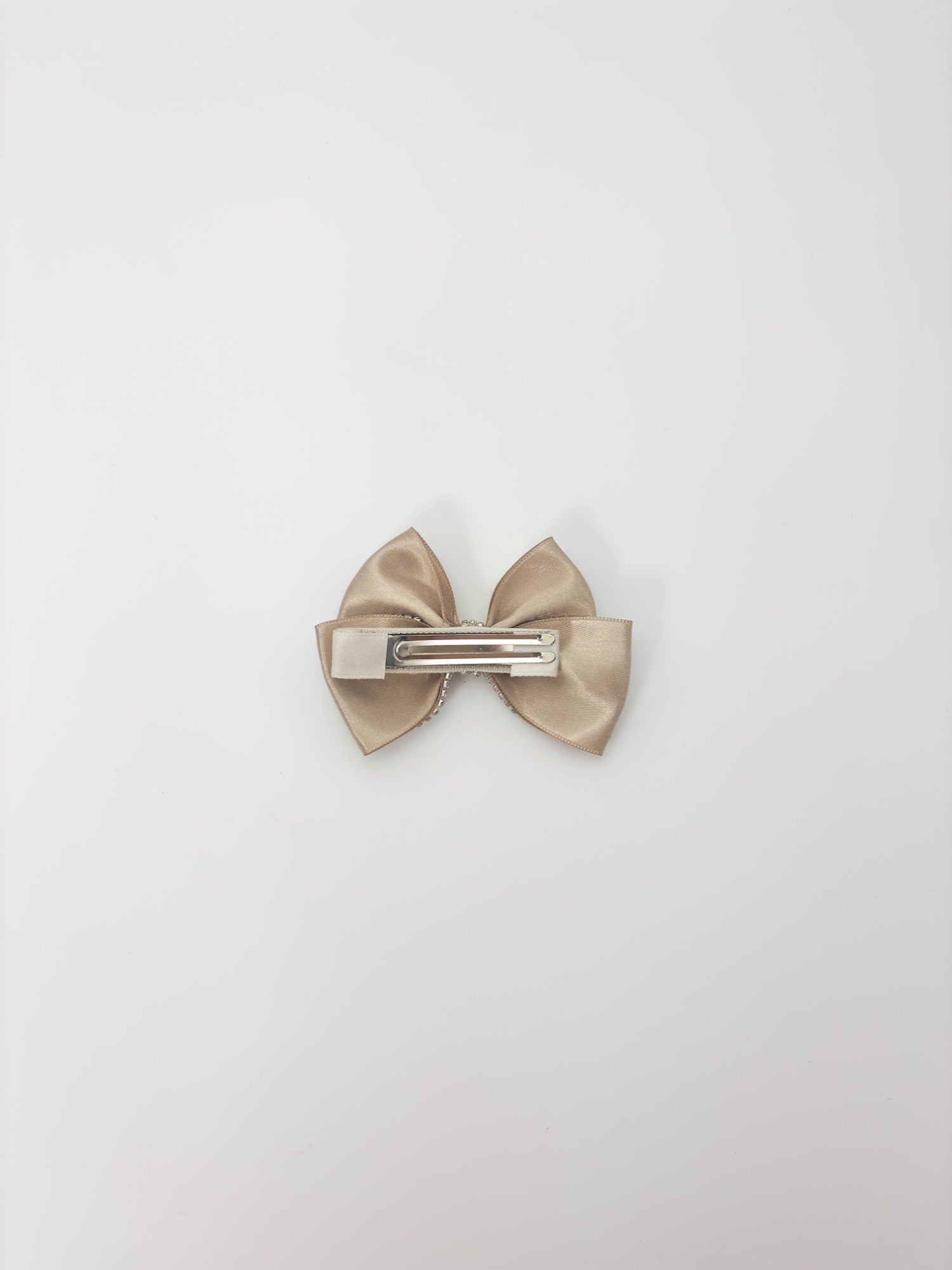 Champagne Bling Bow Hair Clip
