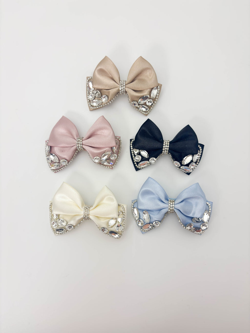 Champagne Bling Bow Hair Clip