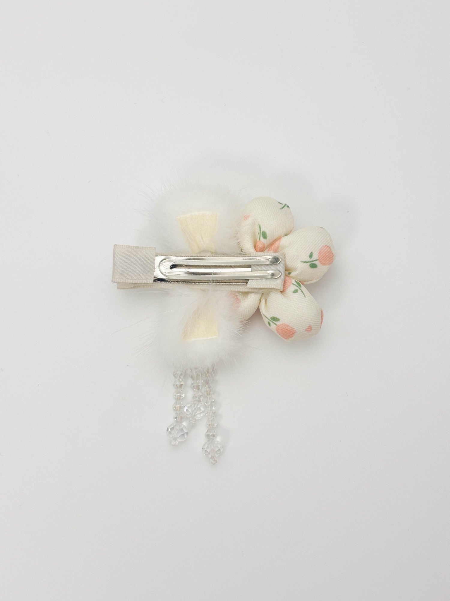 Peachy Bloom Floral Hair Clip