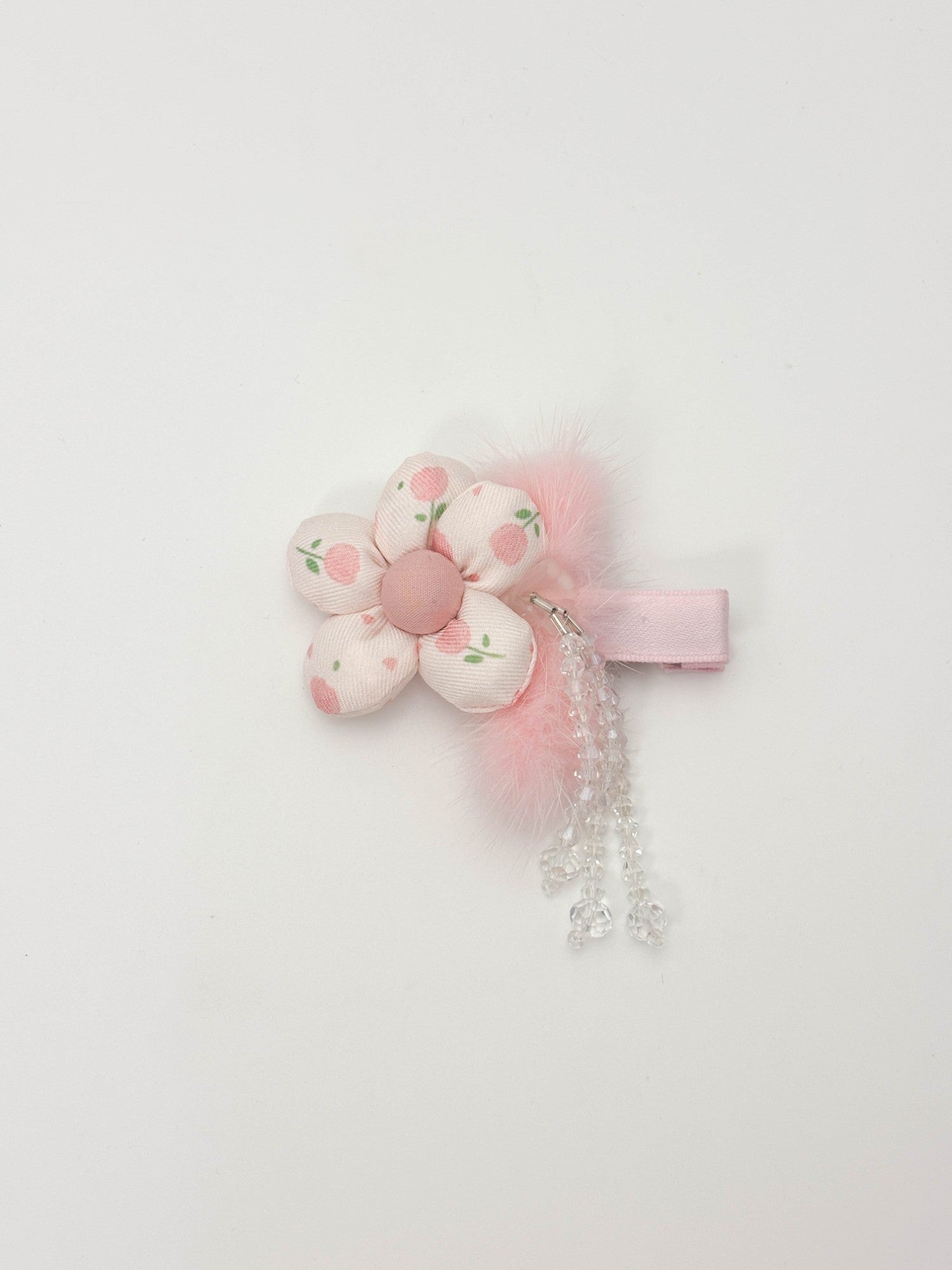 Peachy Bloom Floral Hair Clip