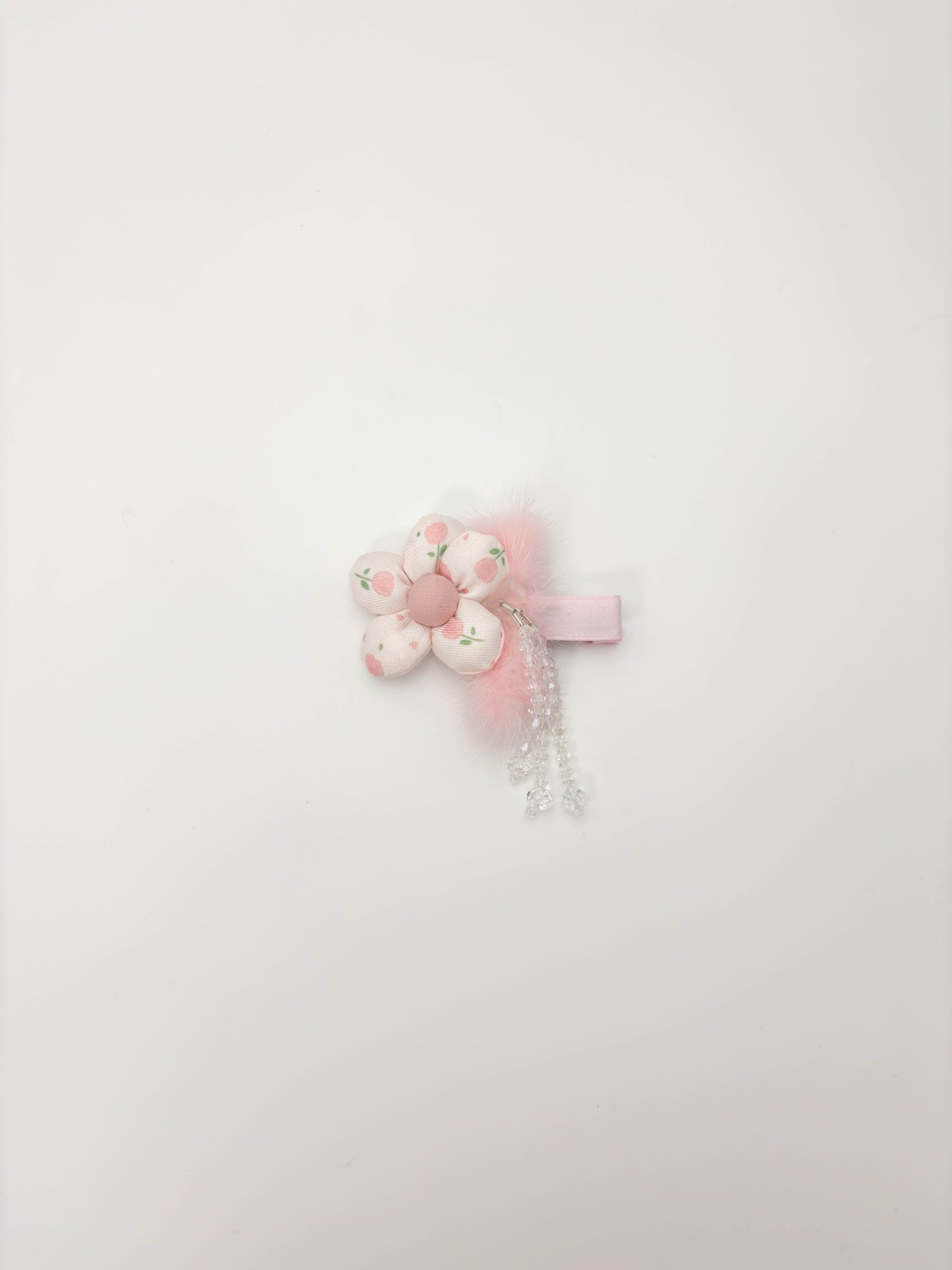 Peachy Bloom Floral Hair Clip