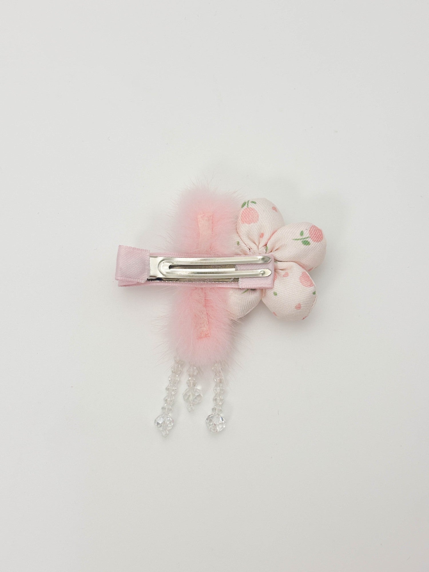 Peachy Bloom Floral Hair Clip