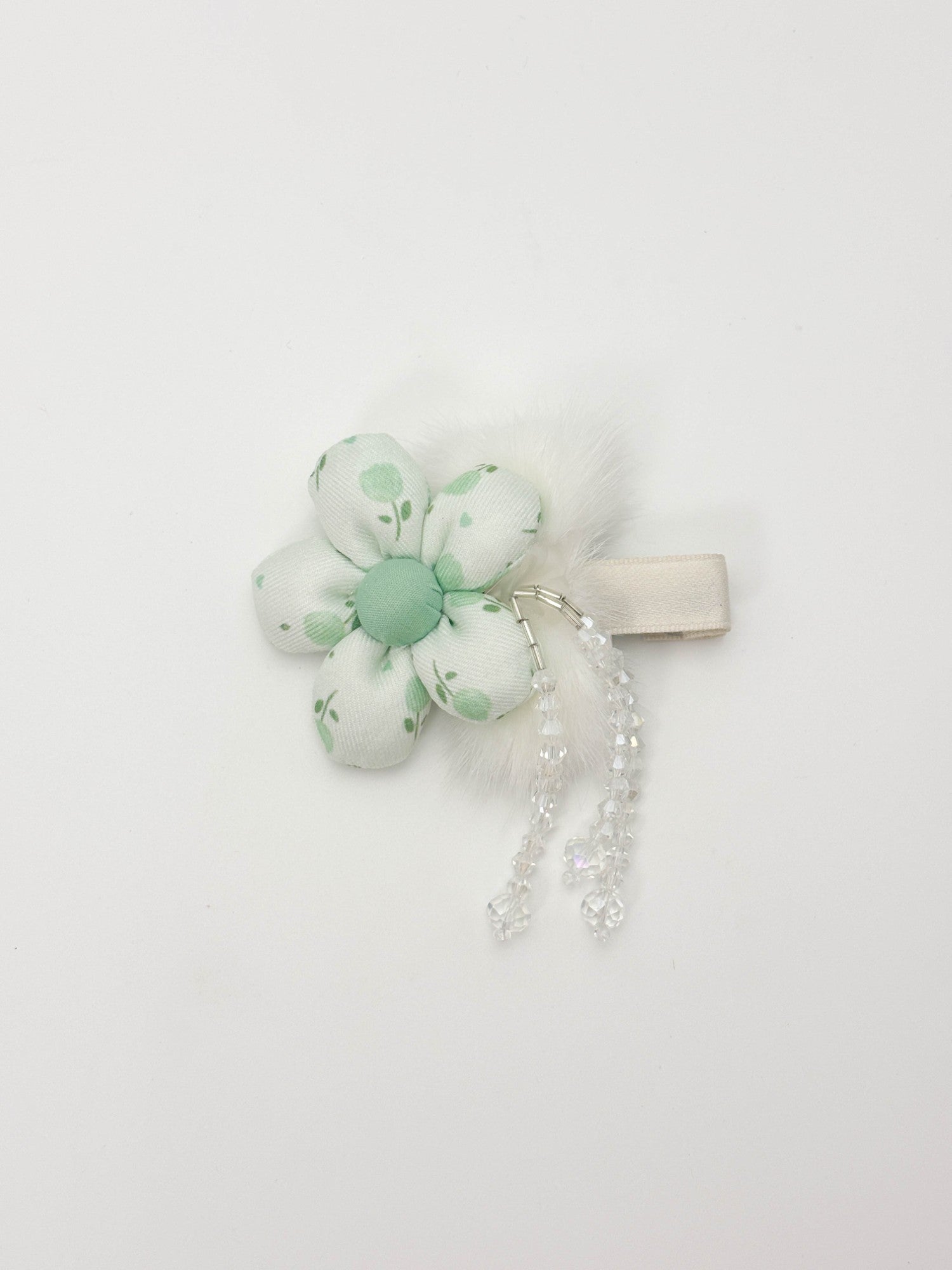 Peachy Bloom Floral Hair Clip