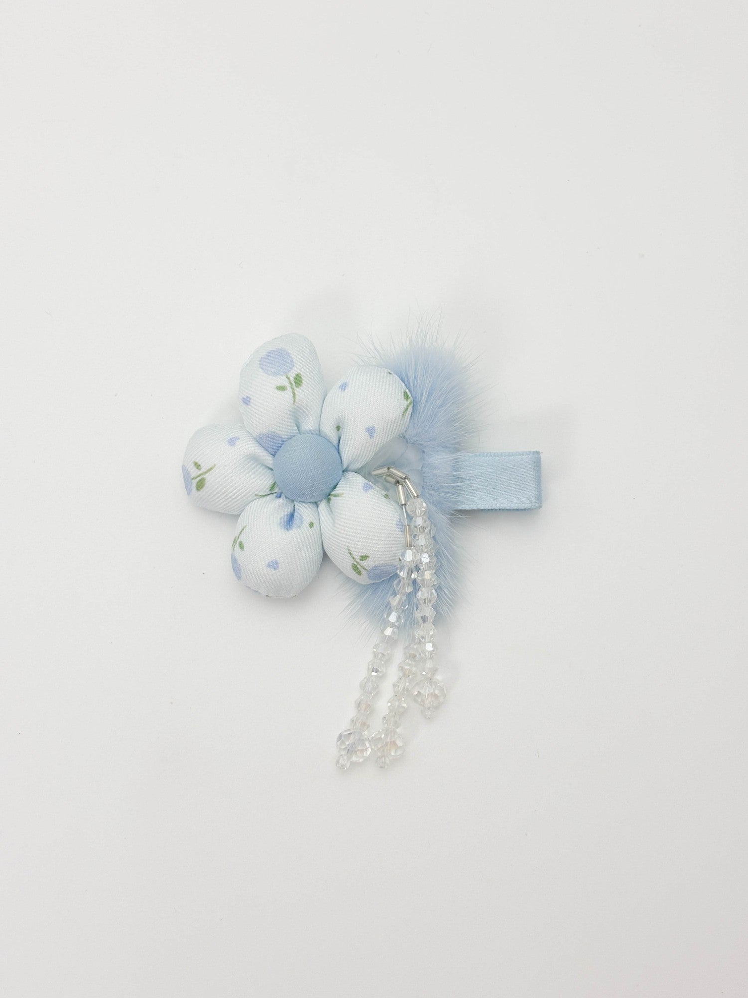 Peachy Bloom Floral Hair Clip