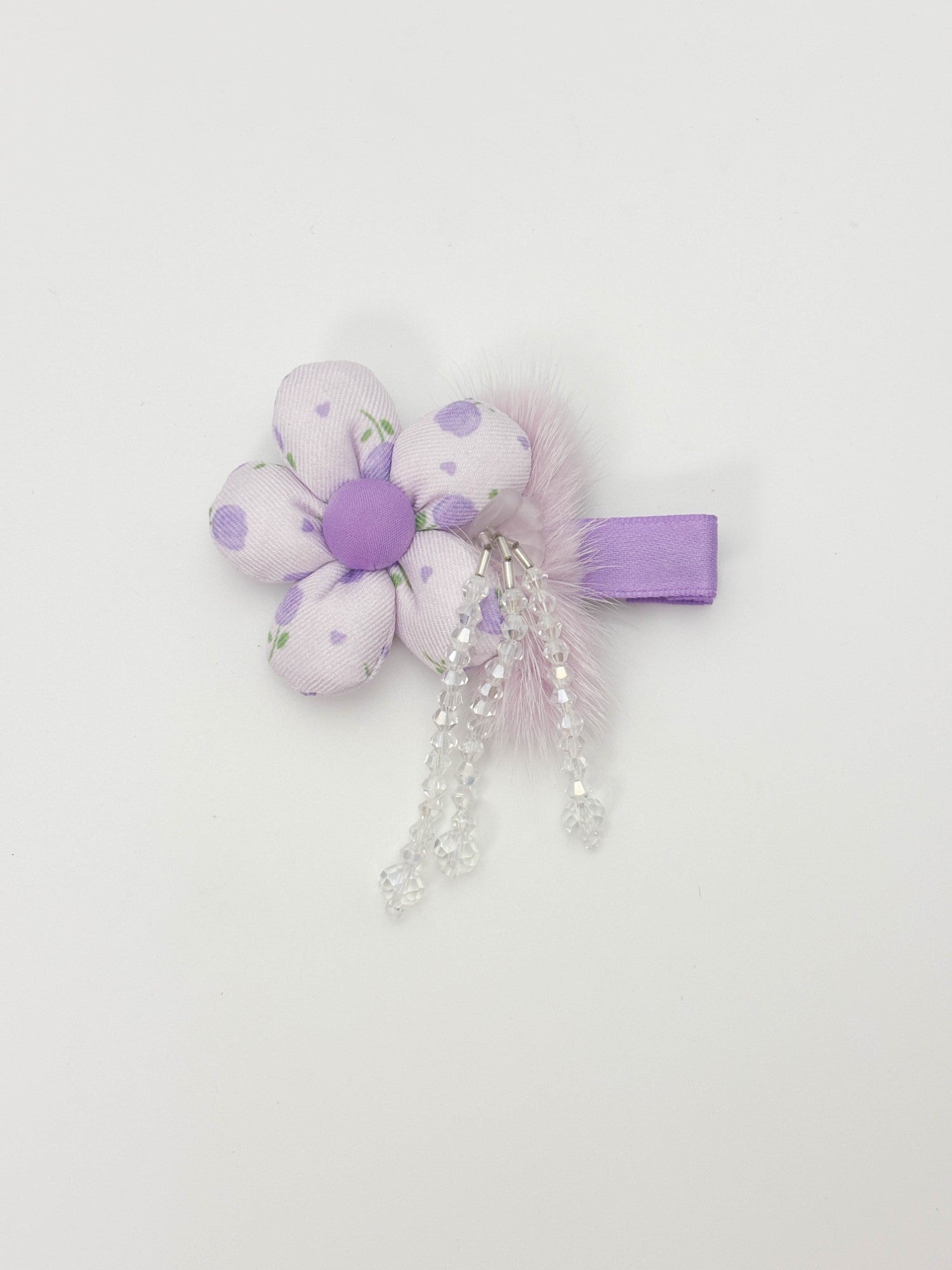 Peachy Bloom Floral Hair Clip