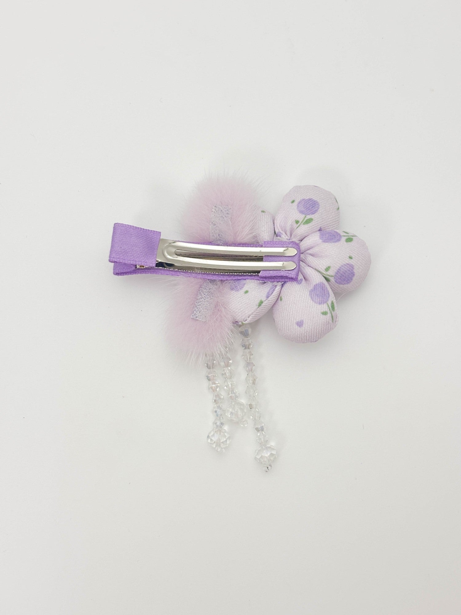Peachy Bloom Floral Hair Clip
