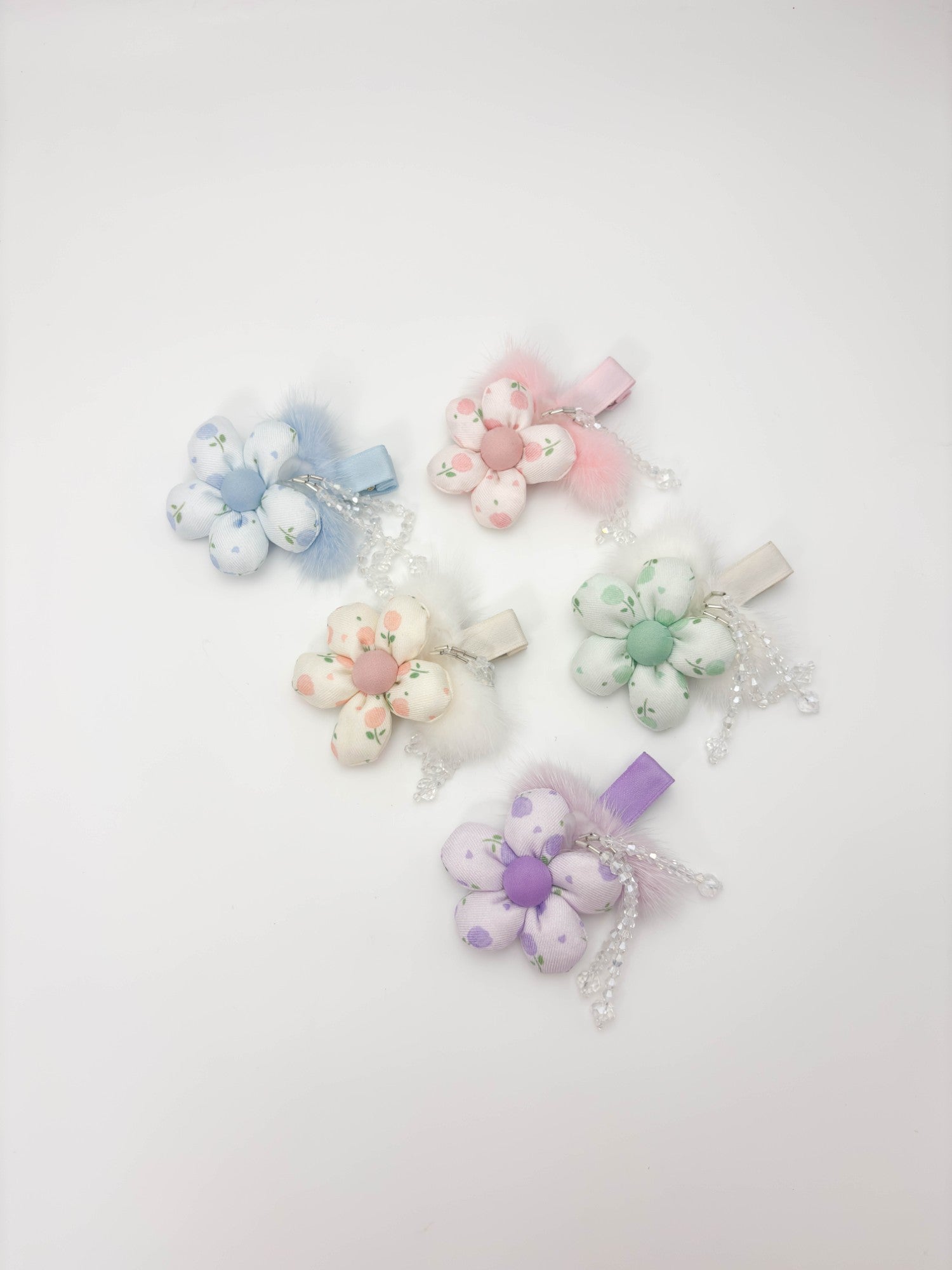 Peachy Bloom Floral Hair Clip