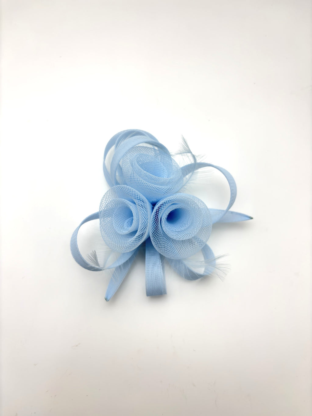 Elegant Blue Mesh Rose Hair Clip – Aesthetic Floral Hair Accessory