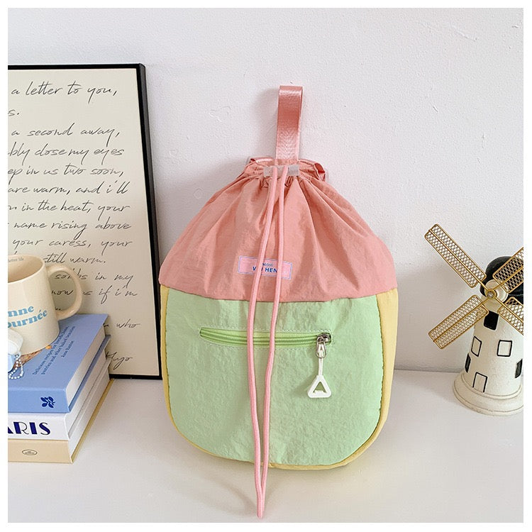 Pastel Pop Drawstring Backpack