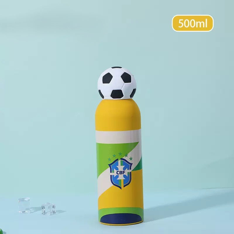 Football-Themed Insulated Stainless Steel Sports Water Bottle