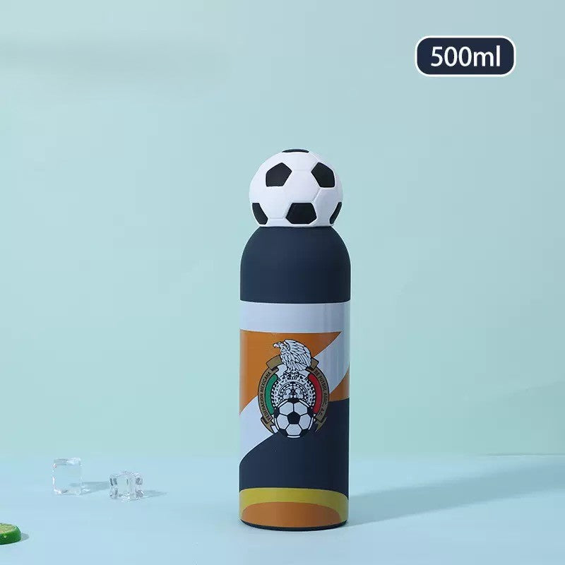 Football-Themed Insulated Stainless Steel Sports Water Bottle