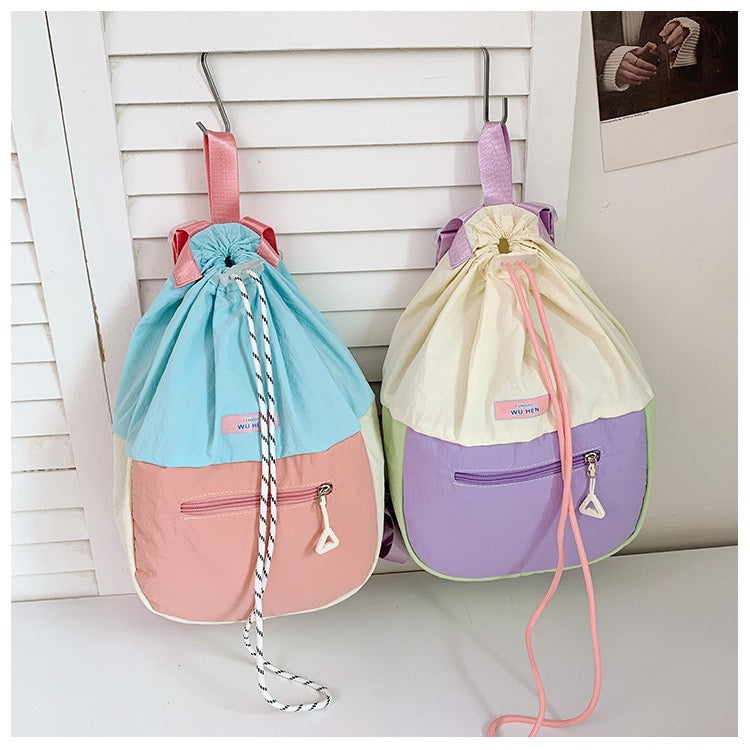 Pastel Pop Drawstring Backpack
