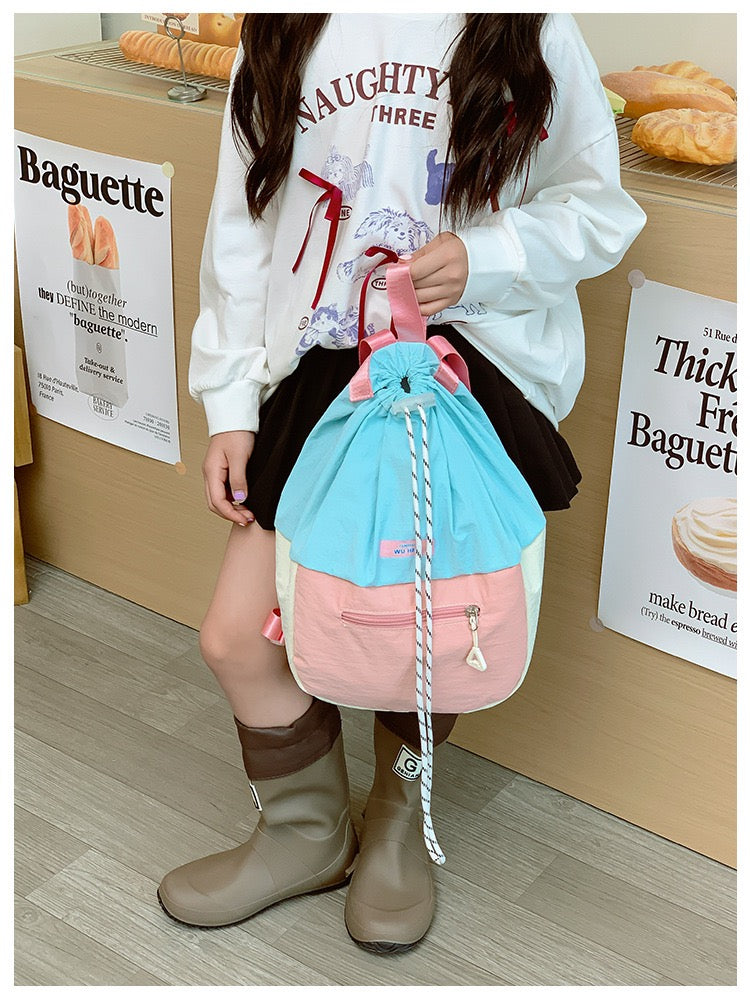 Pastel Pop Drawstring Backpack