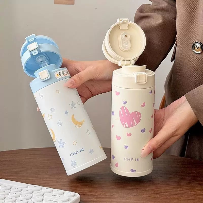 Dopamine Style Kawaii Insulated Kids Water Bottle