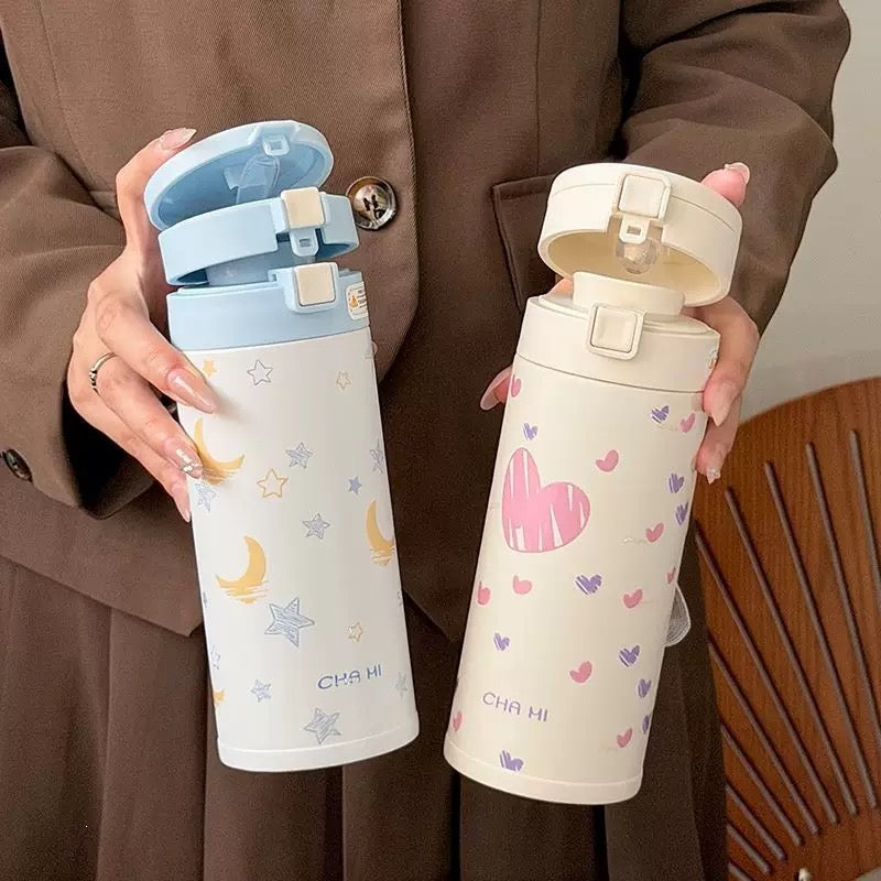 Dopamine Style Kawaii Insulated Kids Water Bottle