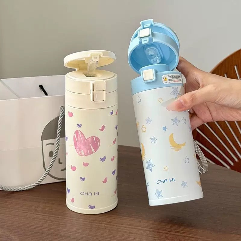 Dopamine Style Kawaii Insulated Kids Water Bottle