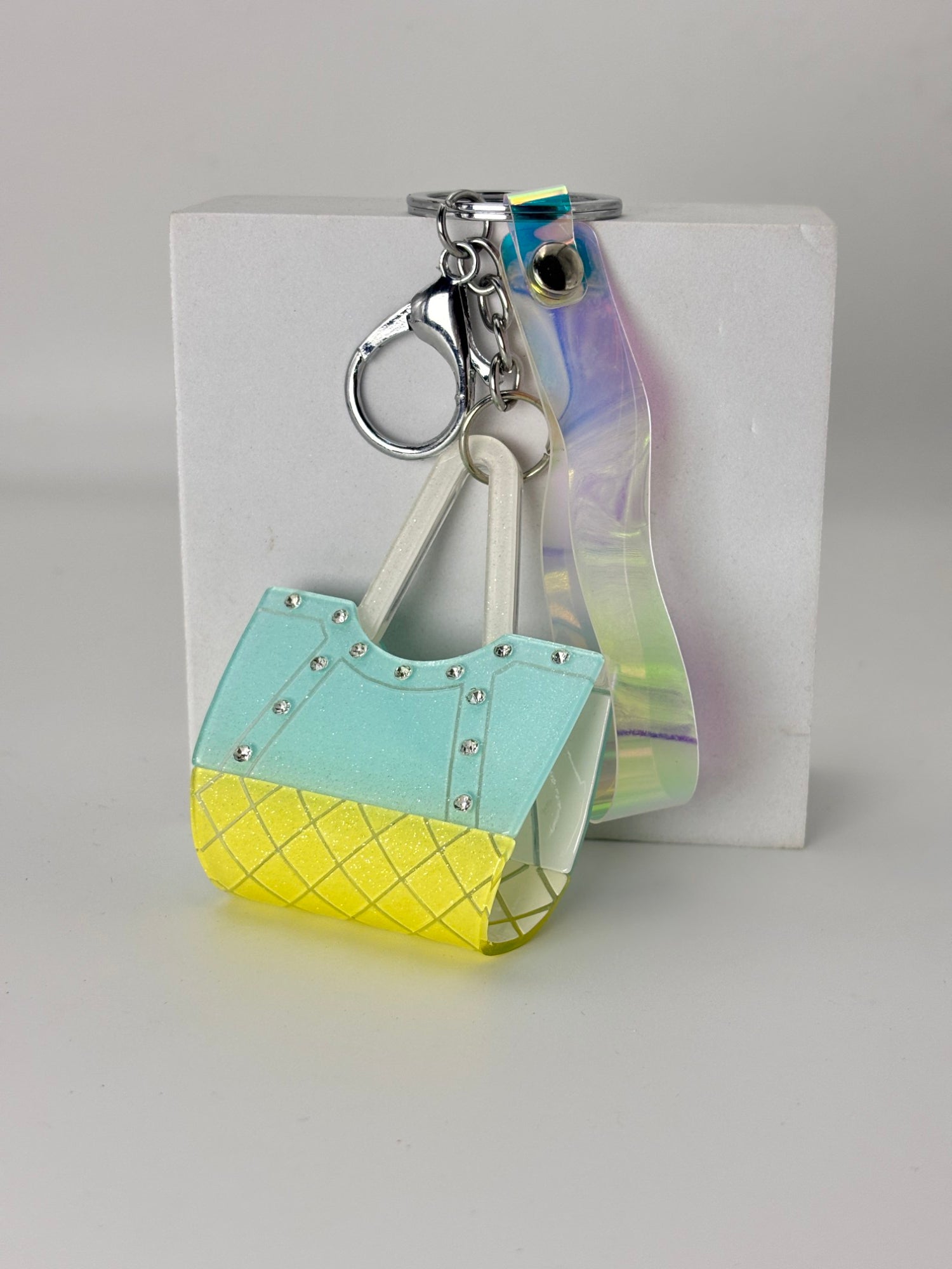 Mini Glitter Handbag Keychain – Cute Aesthetic Bag Charm