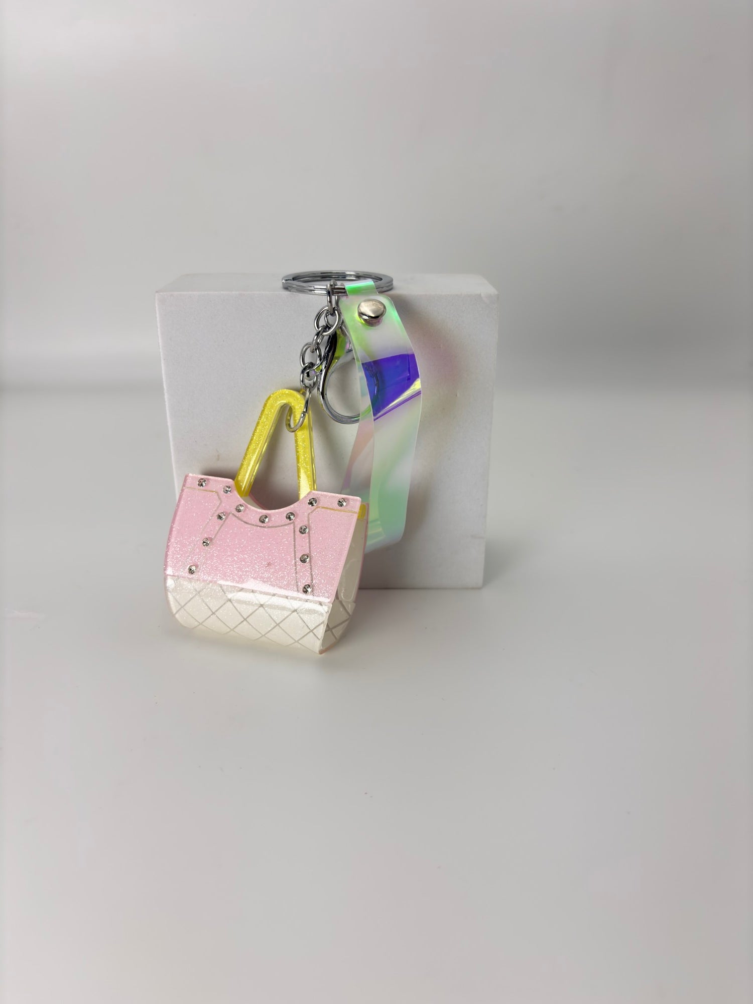 Mini Glitter Handbag Keychain – Cute Aesthetic Bag Charm