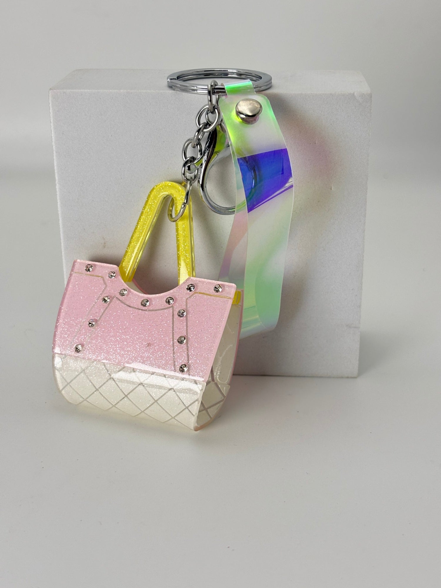 Mini Glitter Handbag Keychain – Cute Aesthetic Bag Charm