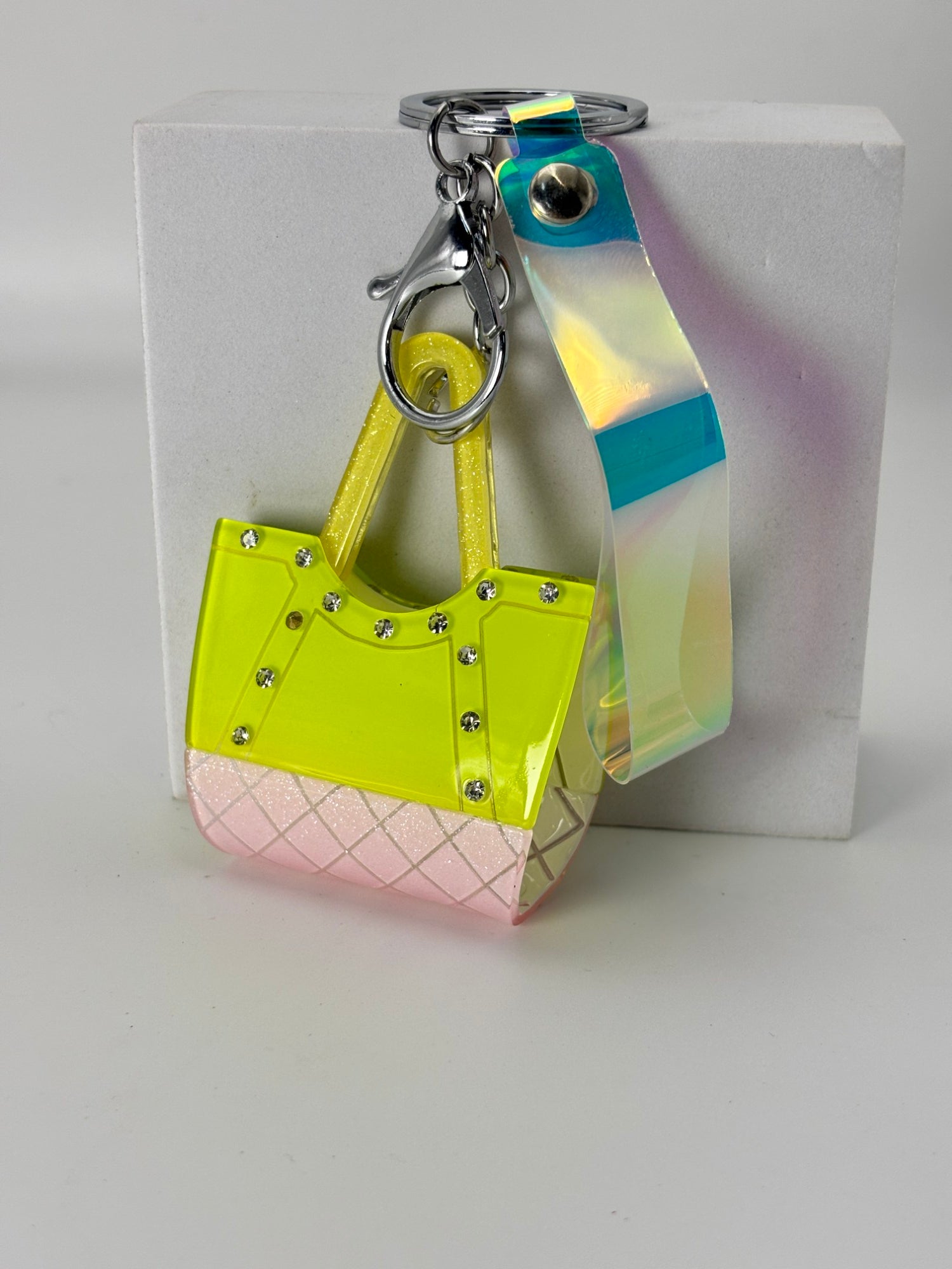 Mini Glitter Handbag Keychain – Cute Aesthetic Bag Charm