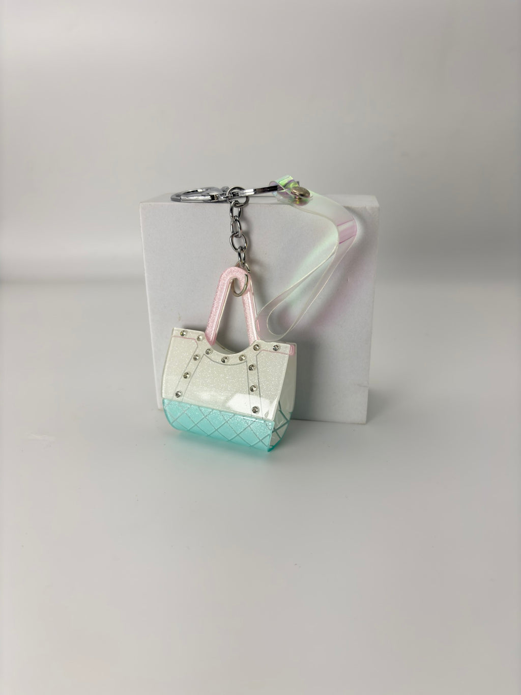 Mini Glitter Handbag Keychain – Cute Aesthetic Bag Charm