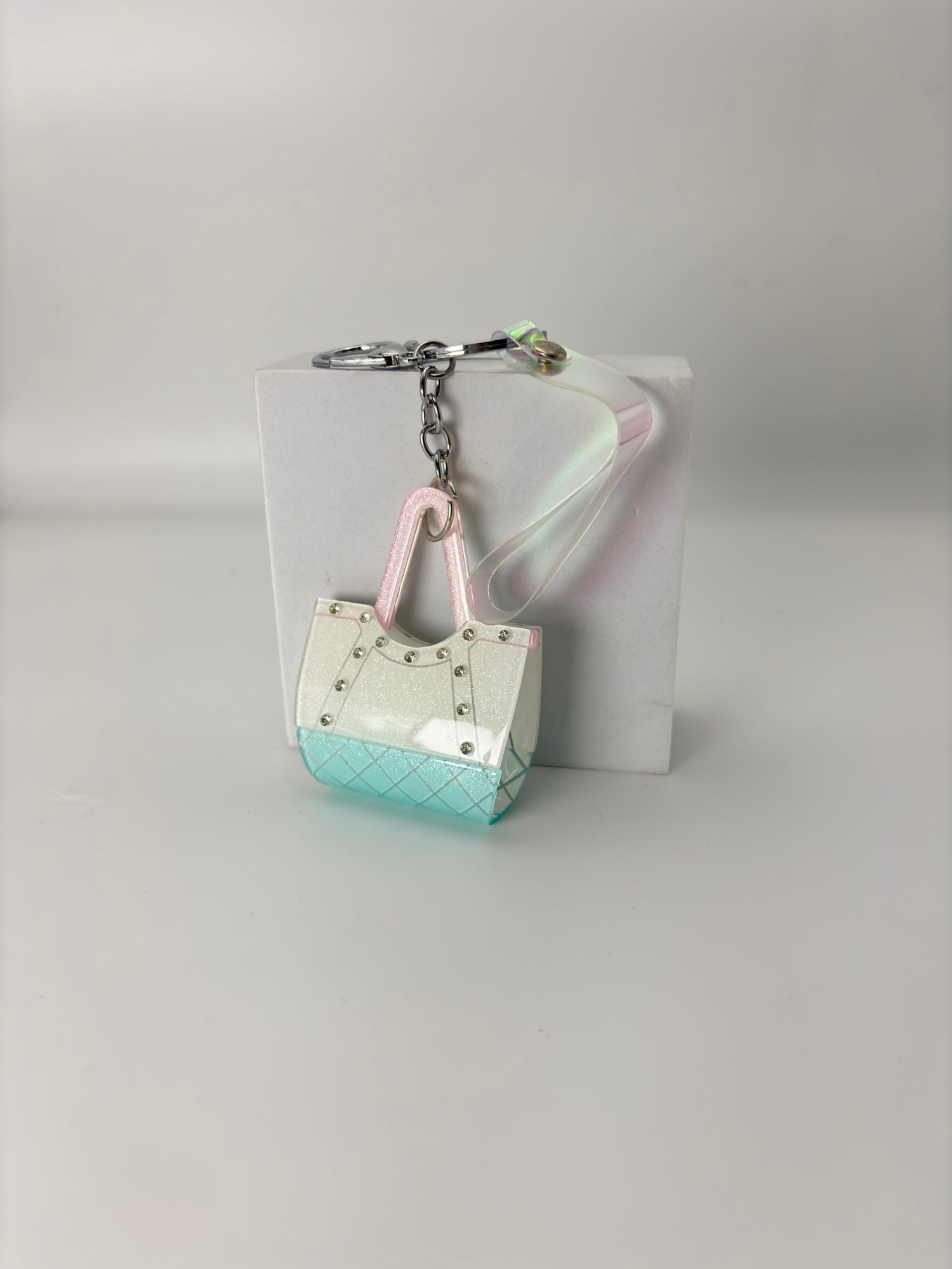 Mini Glitter Handbag Keychain – Cute Aesthetic Bag Charm