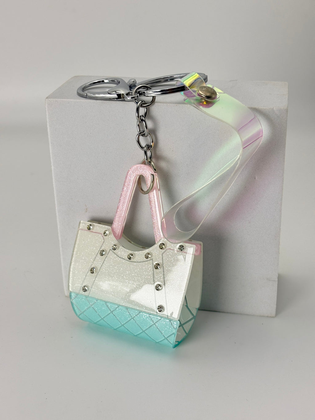 Mini Glitter Handbag Keychain – Cute Aesthetic Bag Charm