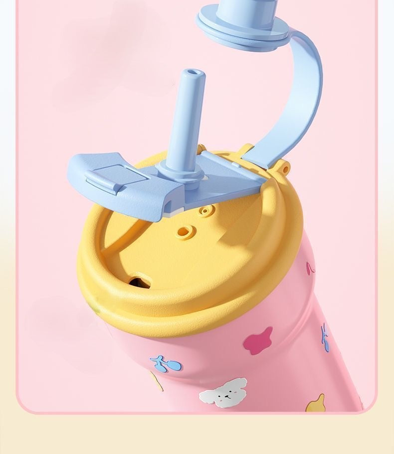 Cute Cat Cup" Dual-Drink Insulated Tumbler (600 ml)