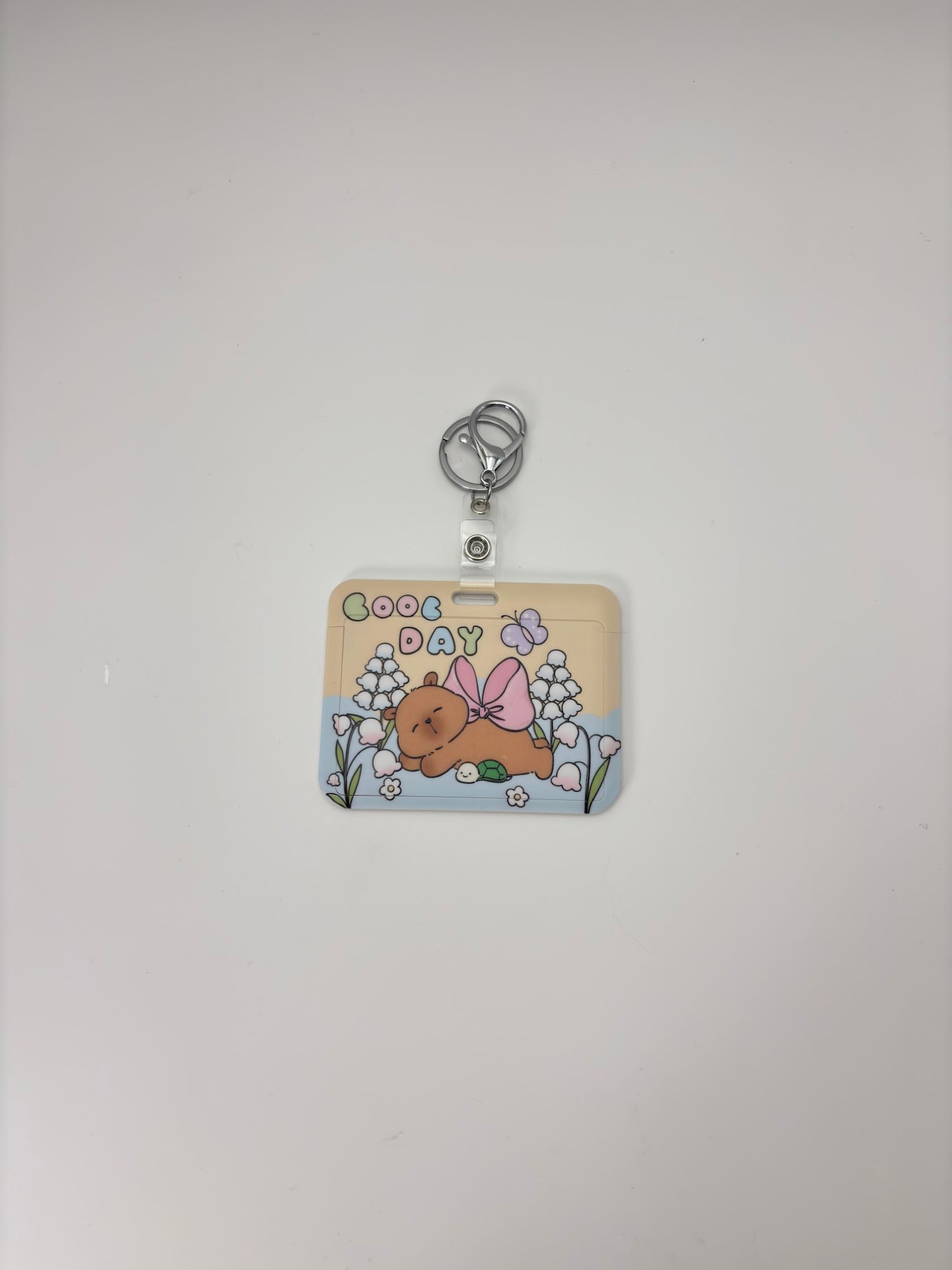 Cute Bear Name Tag Holder with Clip