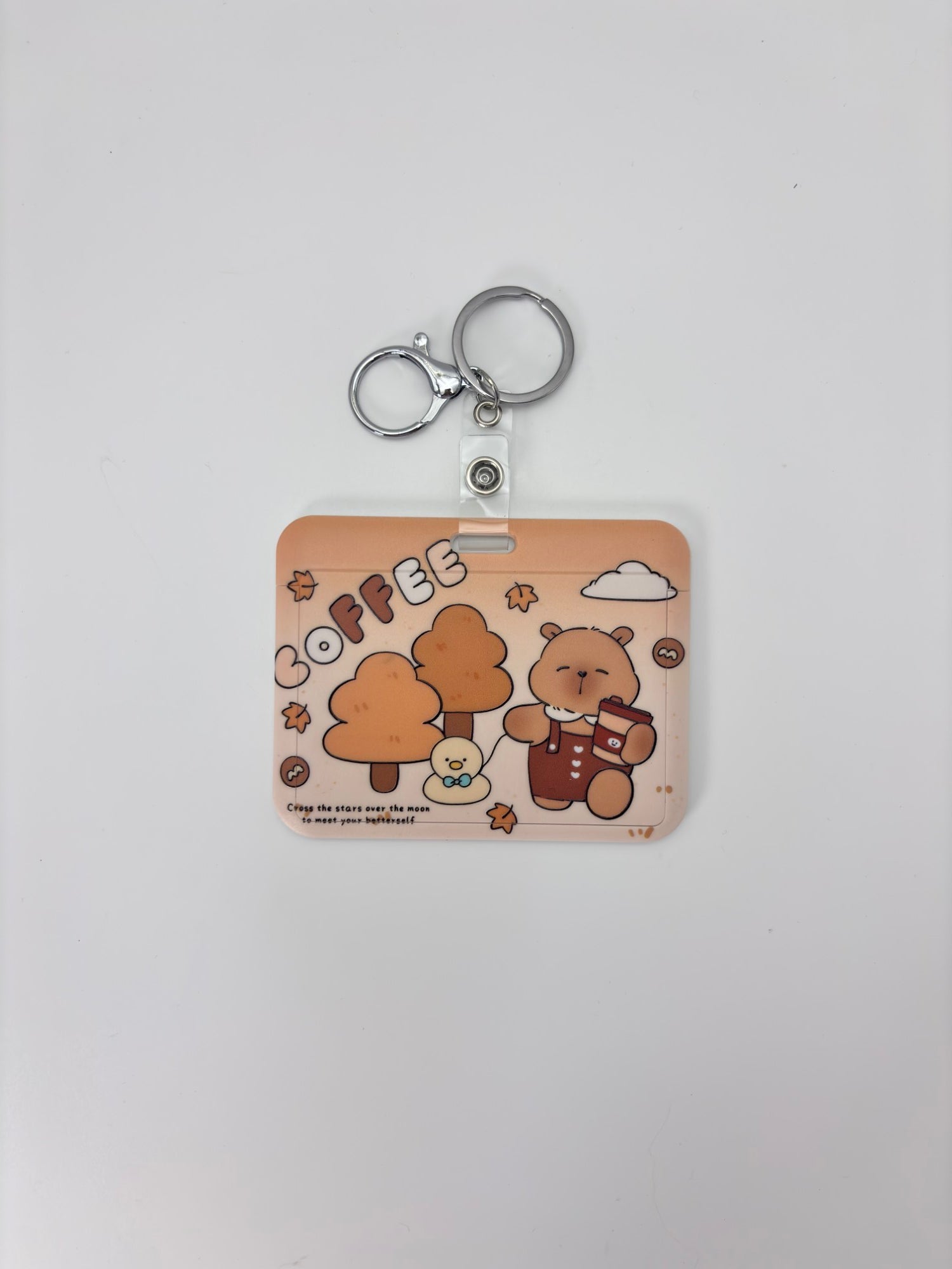 Cute Bear Name Tag Holder with Clip