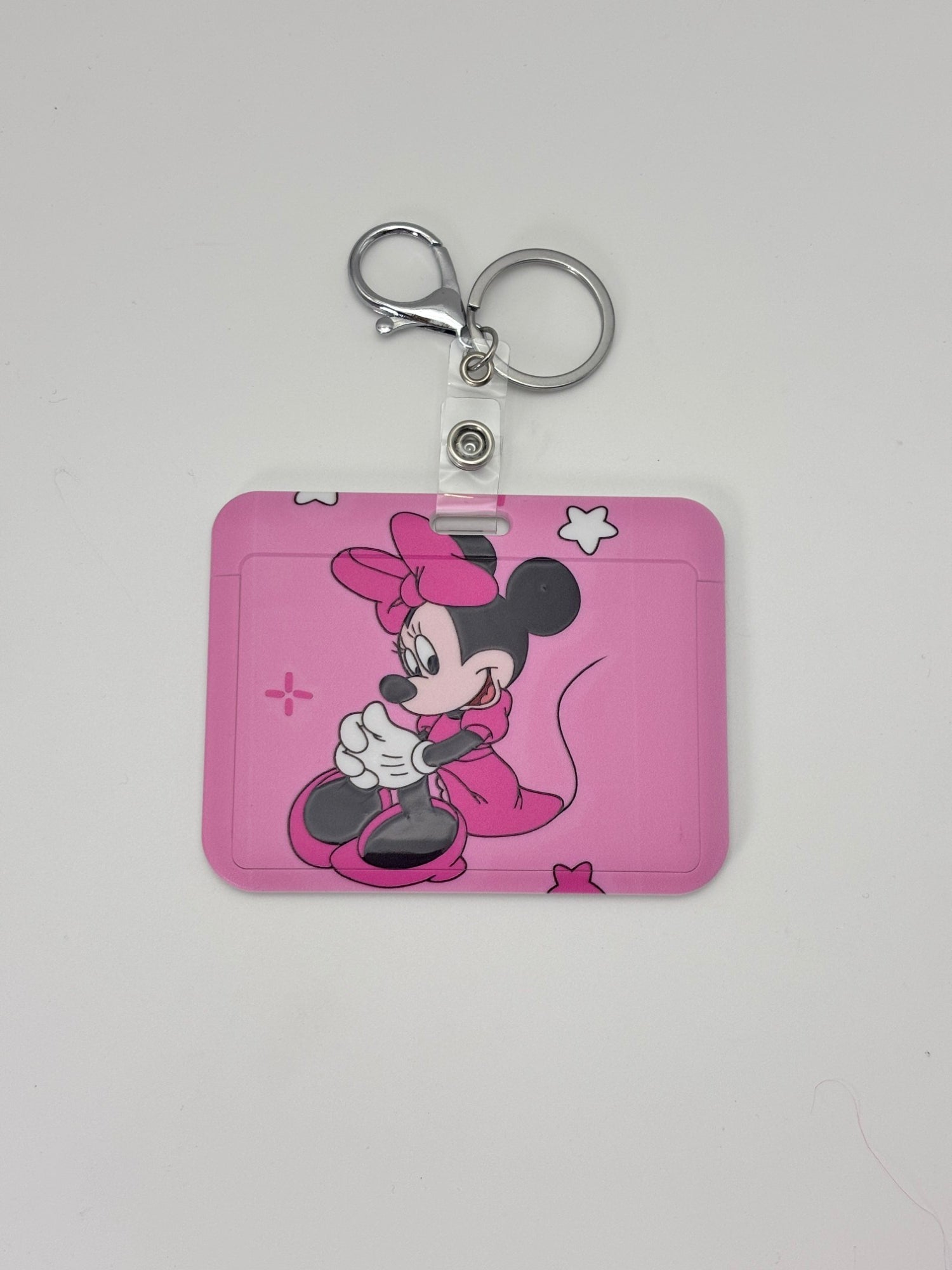 Cute Cartoon Character Name Tag  Holder with Clip / Lanyard Badge Holder