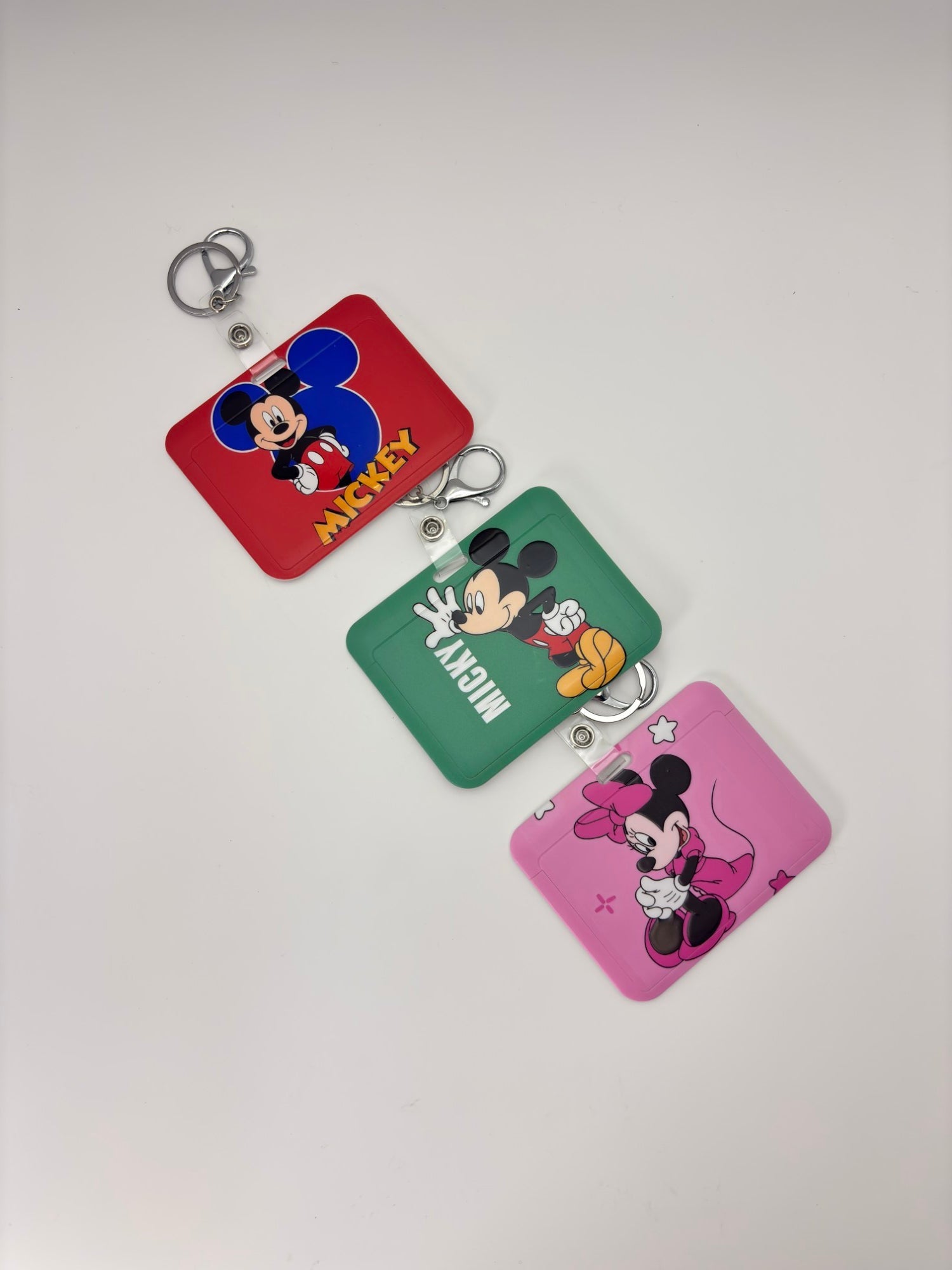 Cute Cartoon Character Name Tag  Holder with Clip / Lanyard Badge Holder