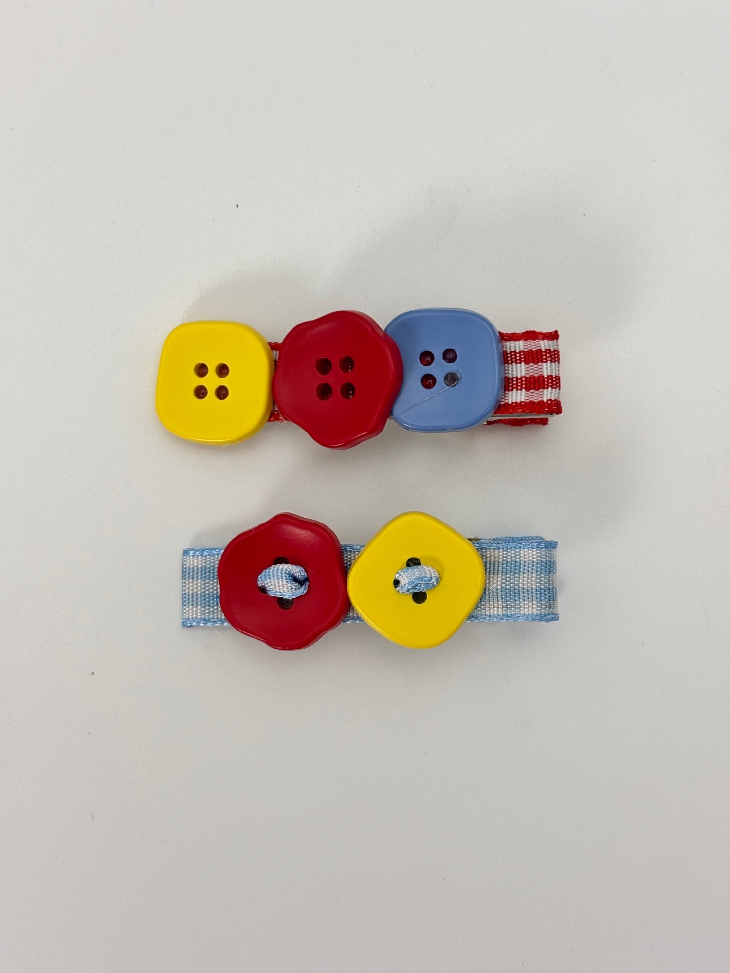 Cute Button Hair Clips Set – Colorful Retro Aesthetic Hair Accessories