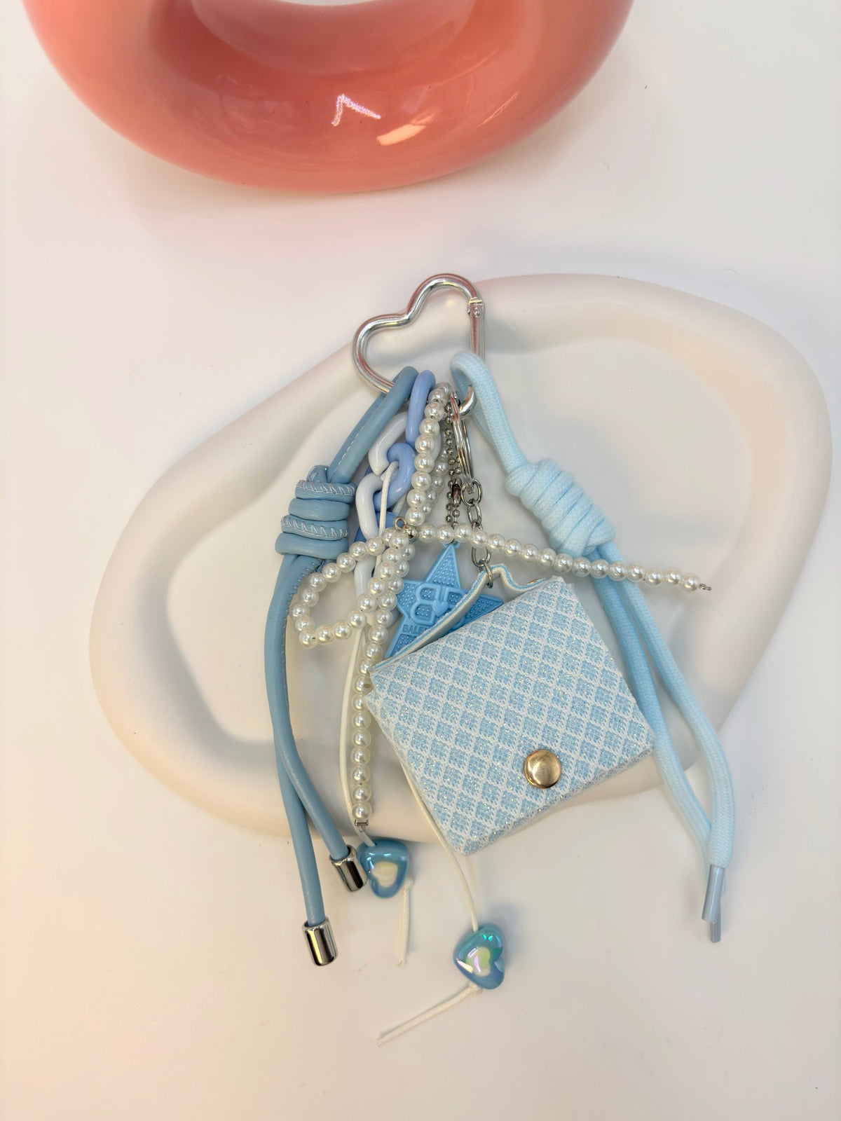 Aesthetic multi-charm mini bag keychain