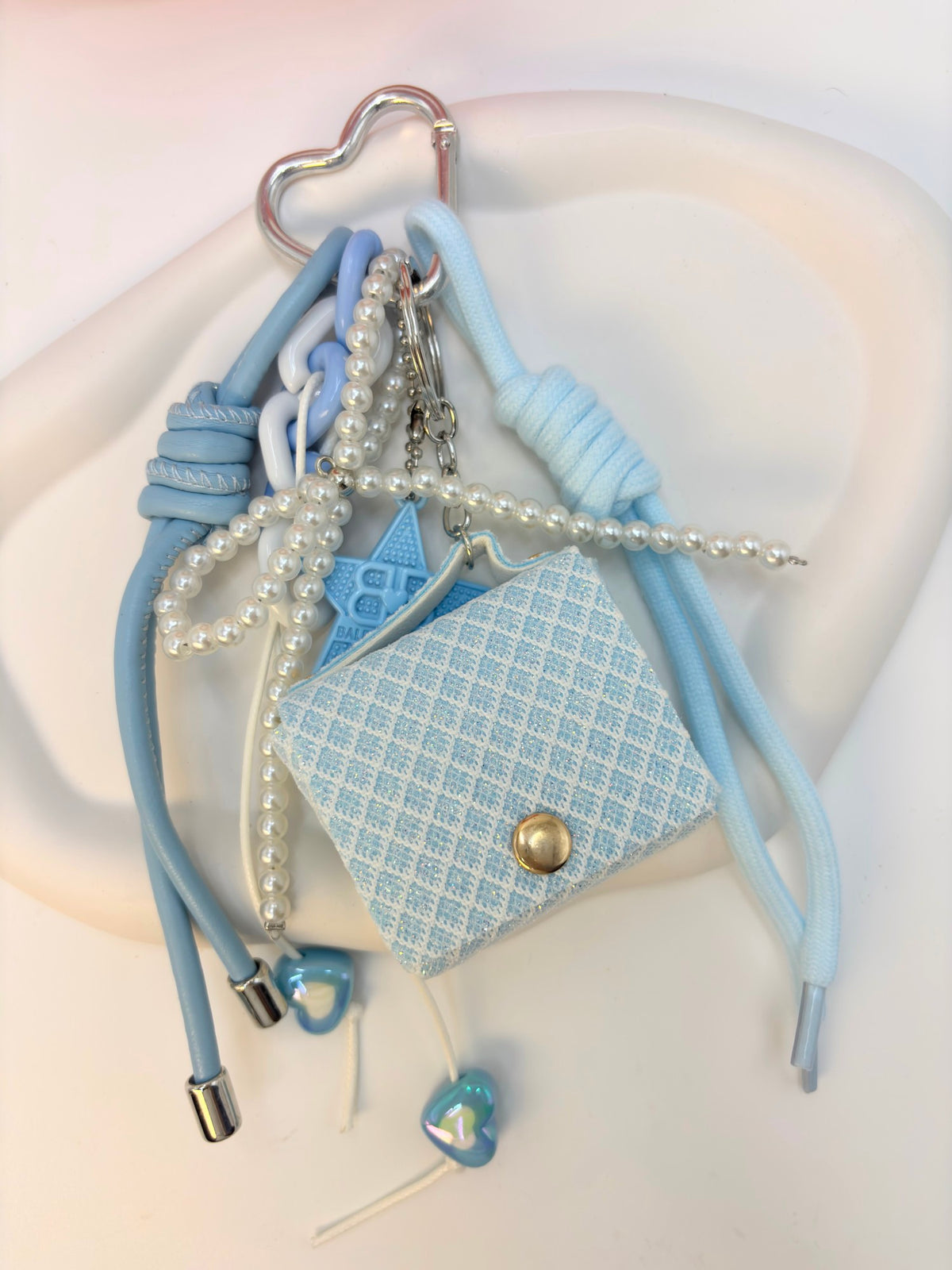 Aesthetic multi-charm mini bag keychain
