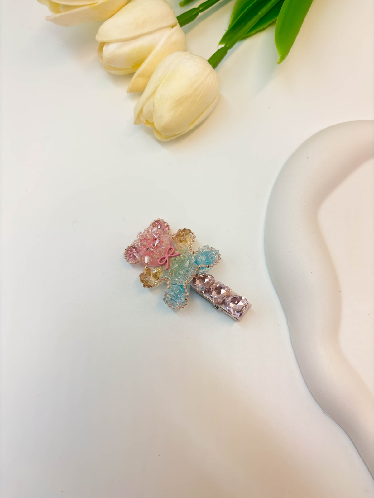 Rainbow Sugar Gummy Bear Alligator Hair Clip