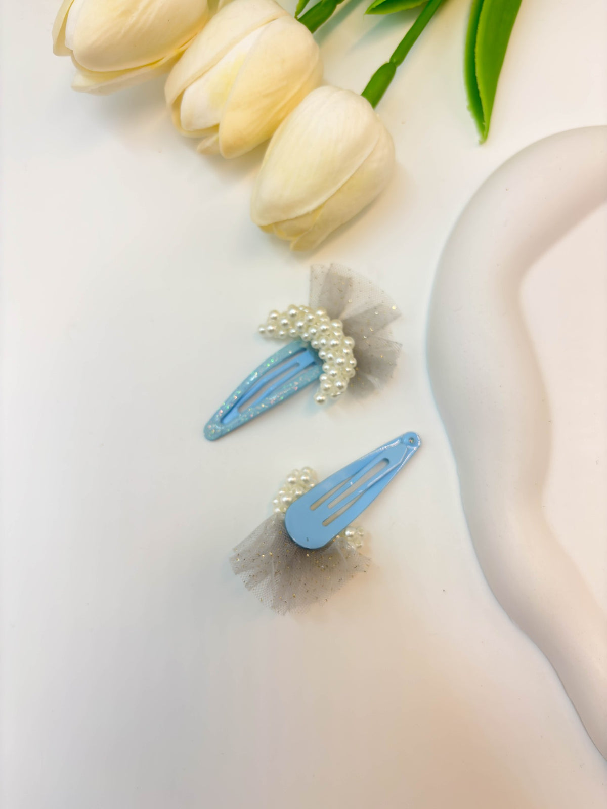 Pearl Tic Tac / Snap Hair Clips)