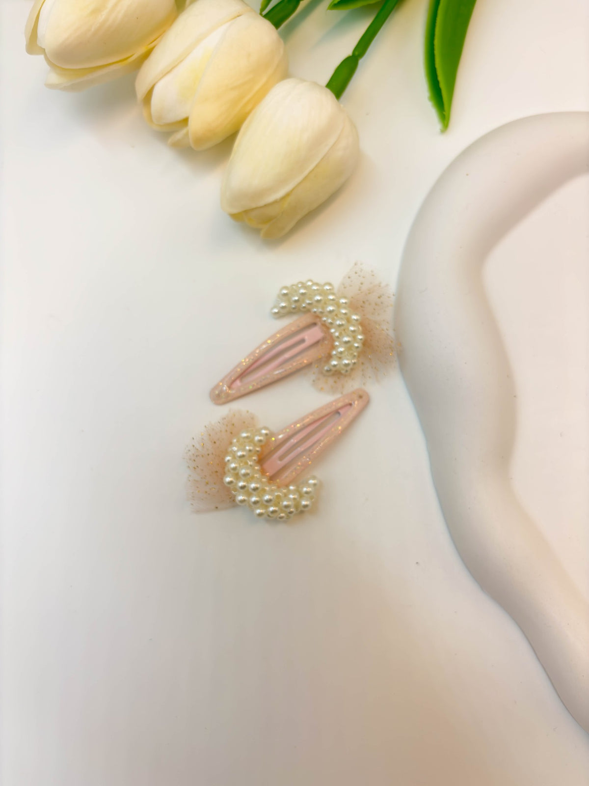 Pearl Tic Tac / Snap Hair Clips)
