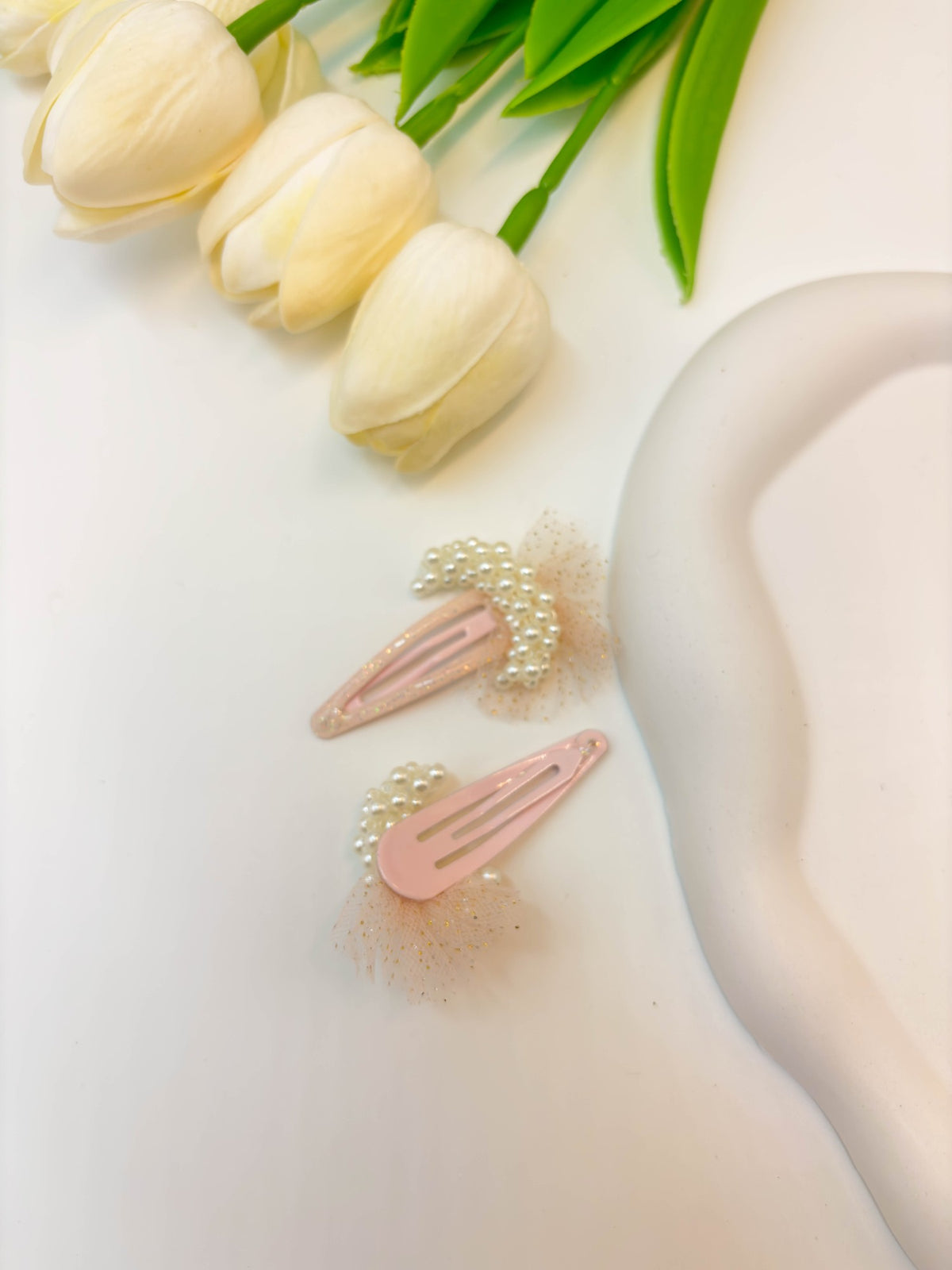 Pearl Tic Tac / Snap Hair Clips)