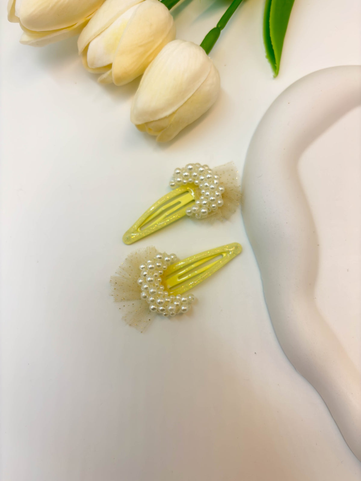Pearl Tic Tac / Snap Hair Clips)