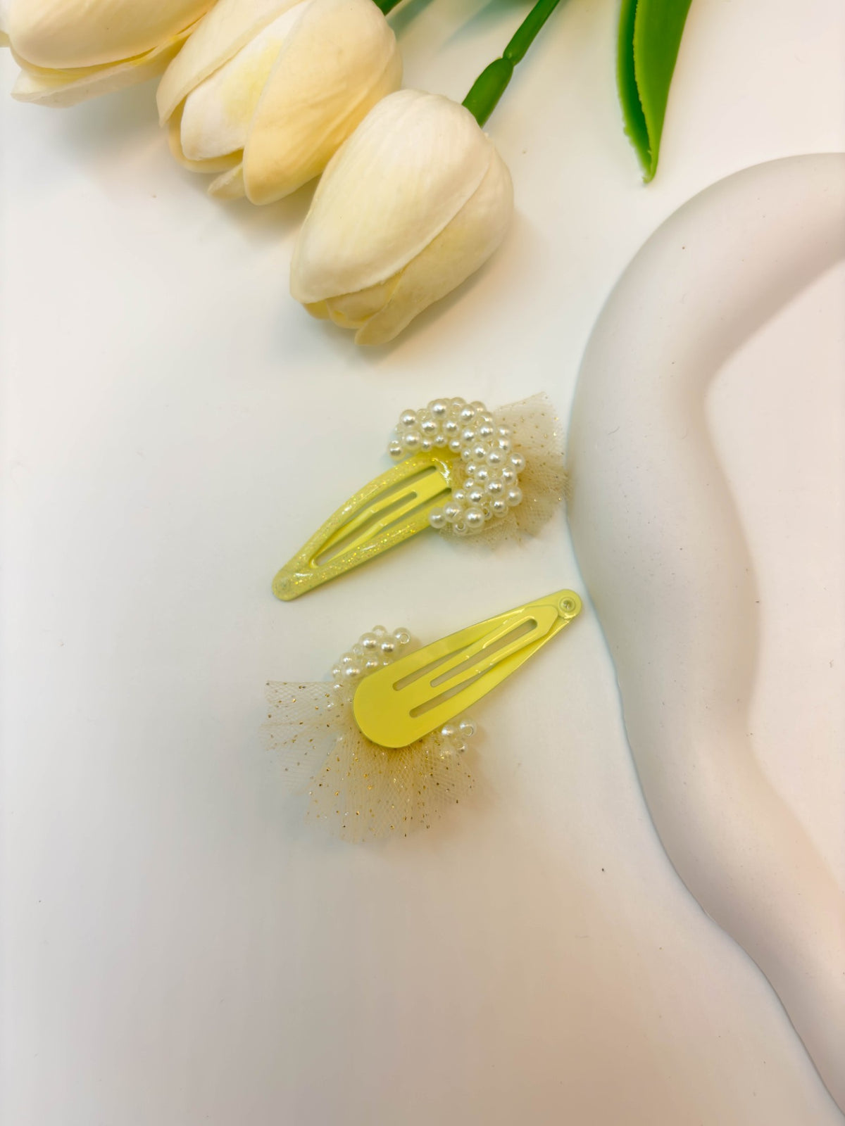 Pearl Tic Tac / Snap Hair Clips)