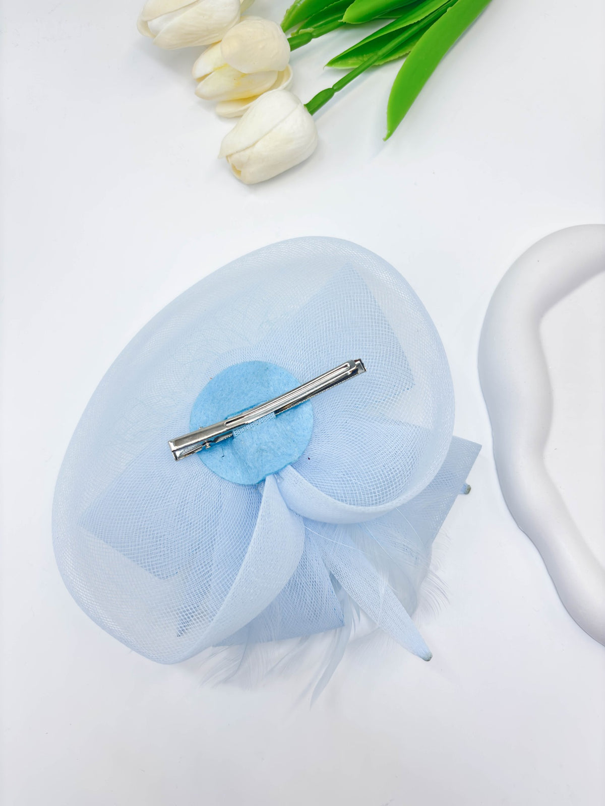 Floral Mesh Fascinator Pillbox Hat
