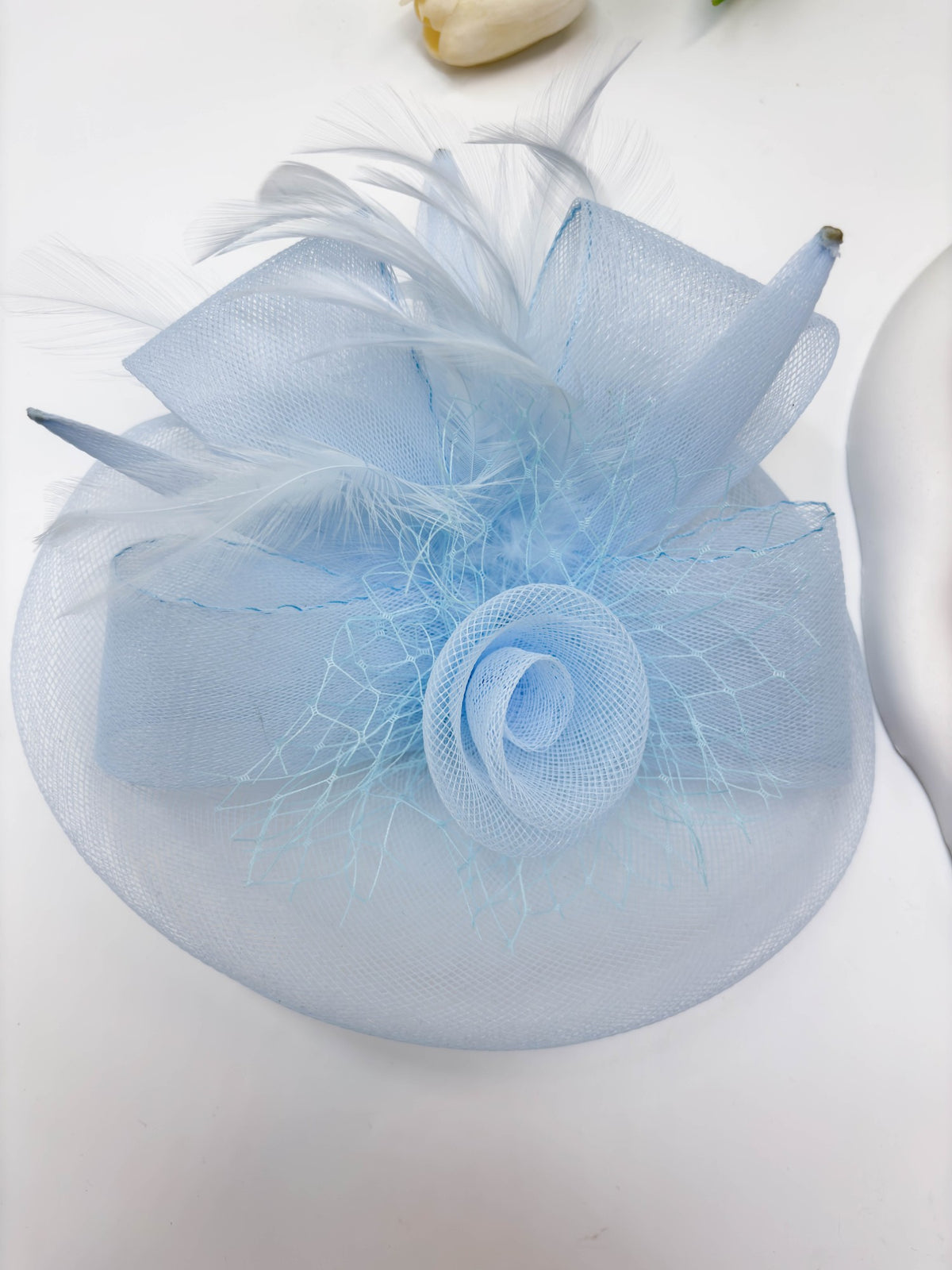 Floral Mesh Fascinator Pillbox Hat