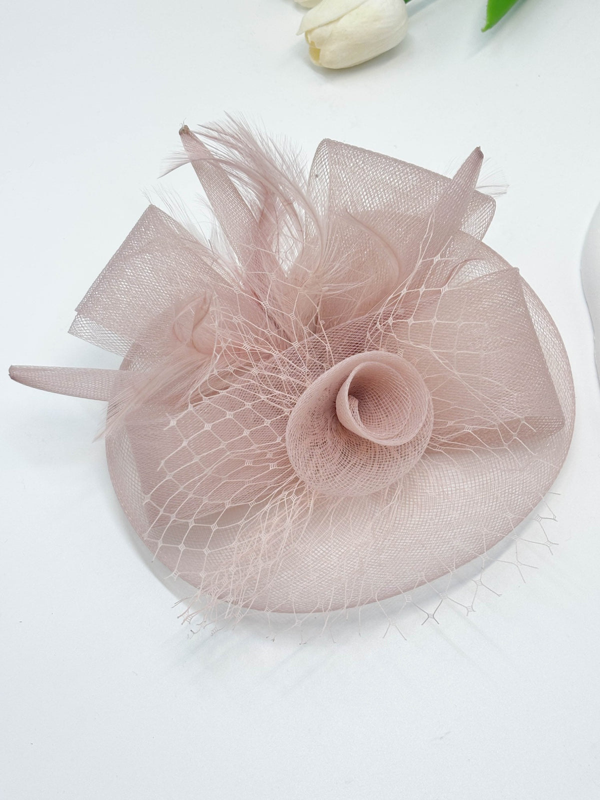 Floral Mesh Fascinator Pillbox Hat