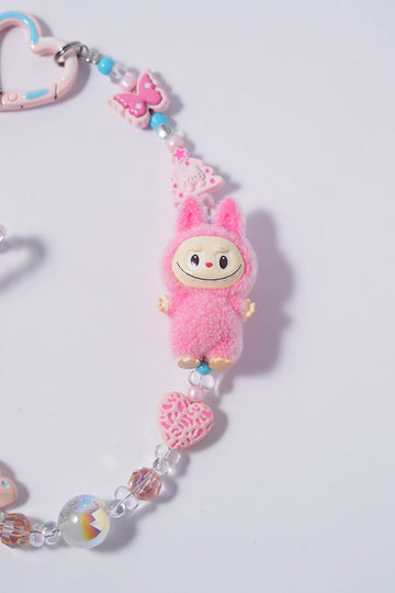 Kawaii Pink Bunny & Star Charm