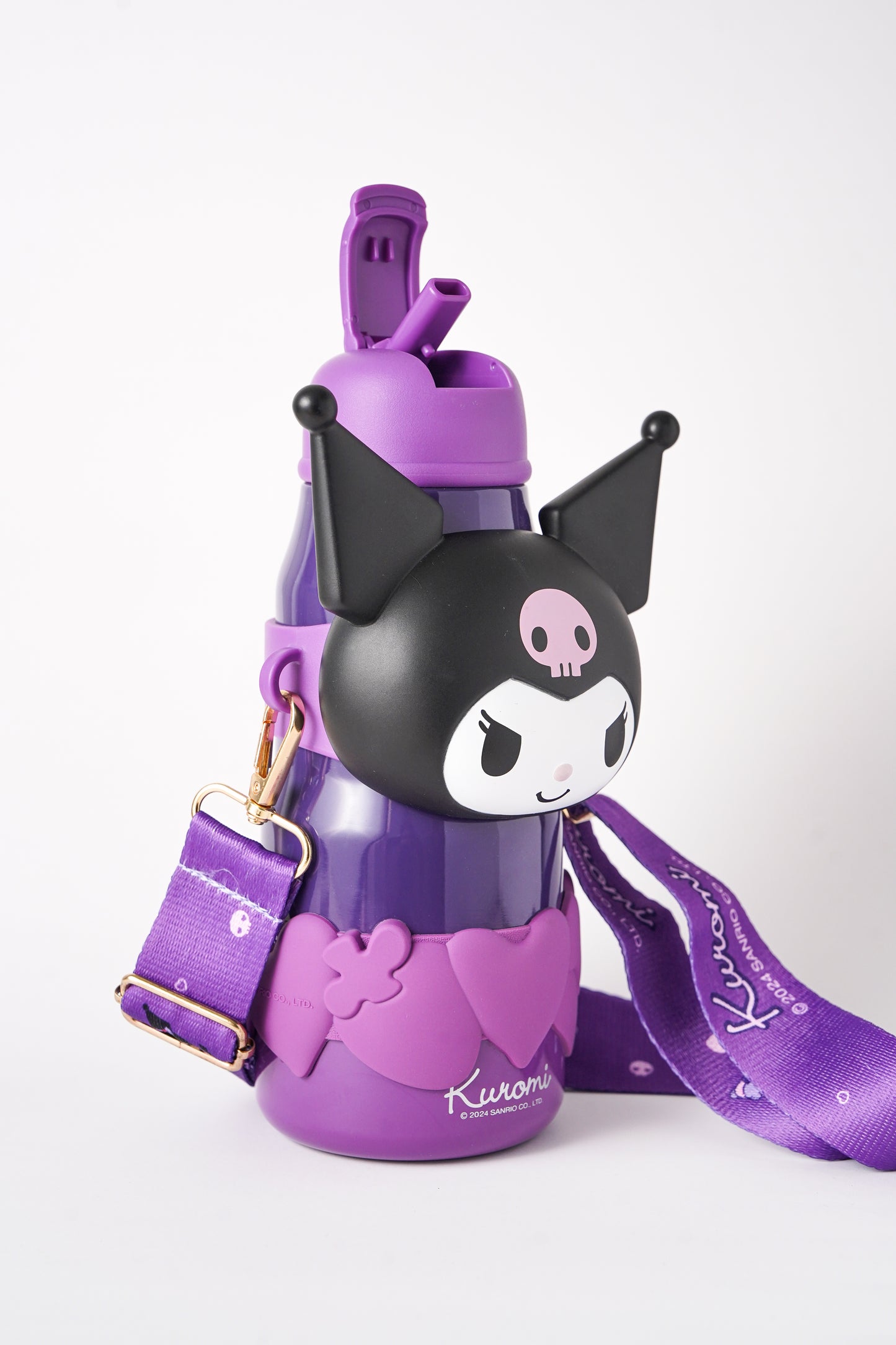Kuromi Water Bottle with Strap