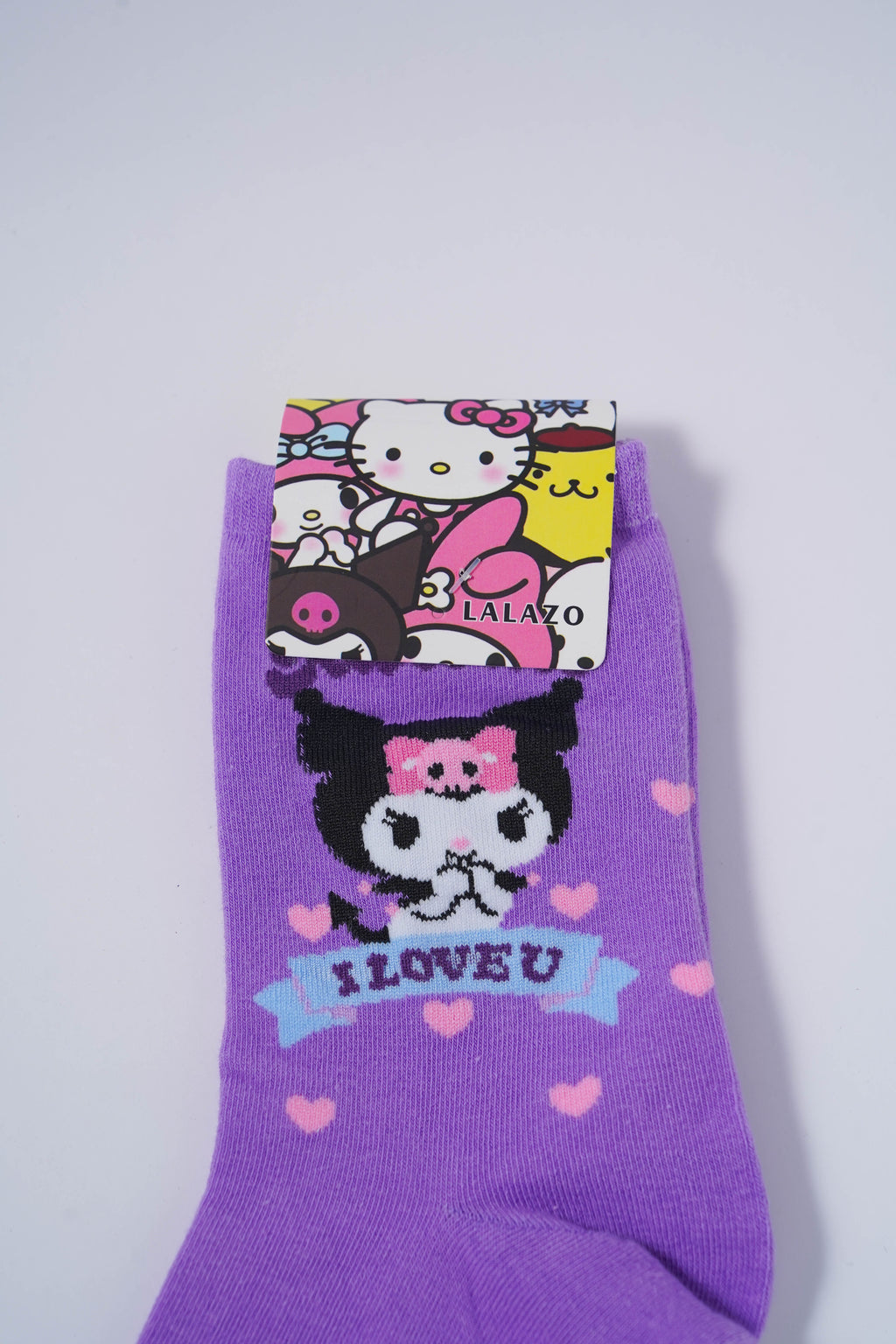 Cute Purple Sock with Kuromi Design