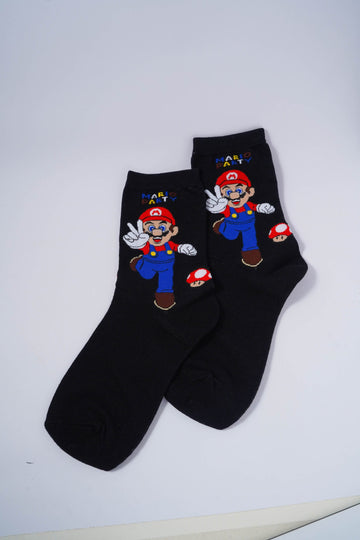 Super Mario Black long Socks