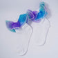 White Kids' Socks with Rainbow Candy Frill